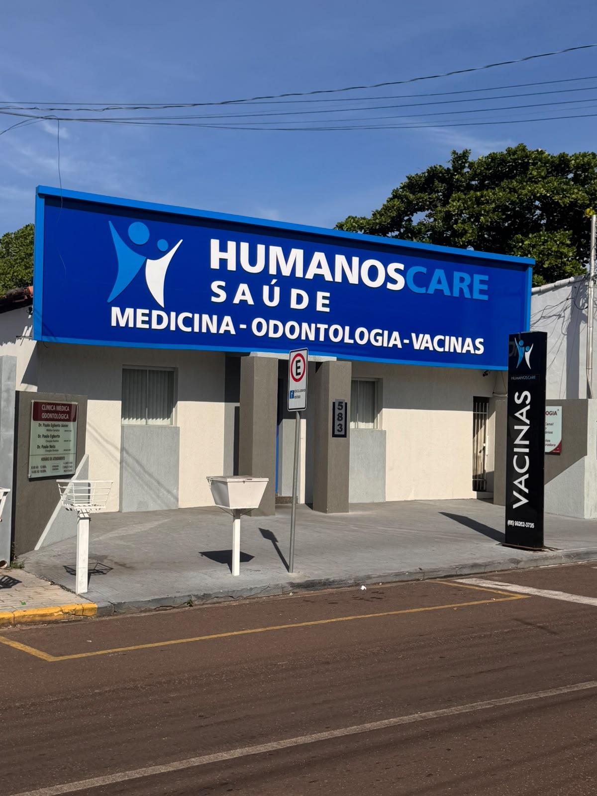 Fachada da Humanos Care Saúde em Barra do Garças
